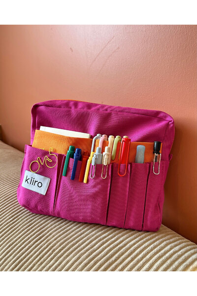 Kiiro 18 Cepli Journaling Organizer Çanta, Ajanda, 11 inç Tablet, A5/B5 Defte...