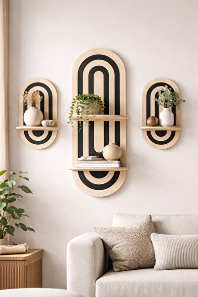 Trend Kitchen Vena Decorative Model Set of 3 Living Room, Living Room Wall Shelf