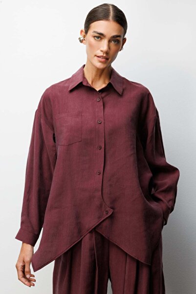 ON Asymmetrical Cut Shirt with Buttons on the Back