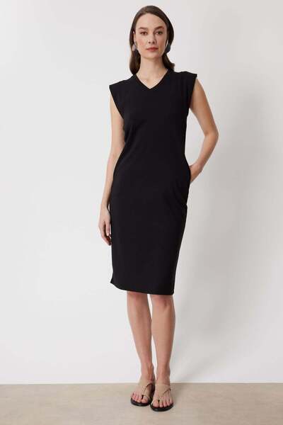 ON Αμάνικο μίντι φόρεμα με λαιμόκοψη V