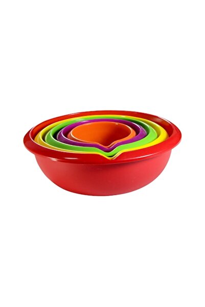 OEM Set of 5 Bowls, Plastic, Multicolor