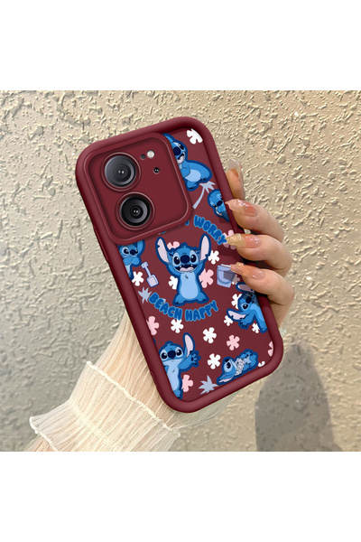 ucuc حافظة متوافقة مع هاتف Mi 13T Pro/Mi 13T مصنوعة من السيليكون باللون الأحم...