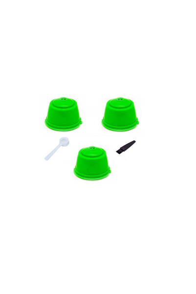 OEM Set 3 Capsule cafea, reincarcabile, compatibil Dolce Gusto, verde inchis,...