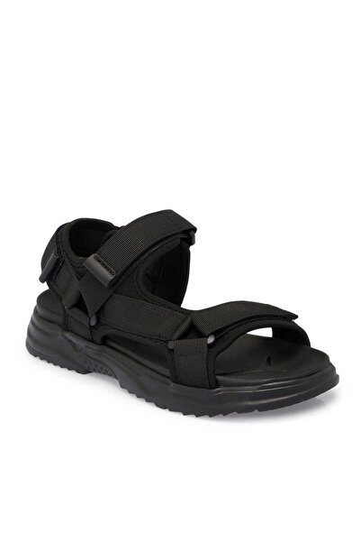 Tergan Siyah Vegan - Tekstil Erkek Sandalet - E25Y1SN57400-I46