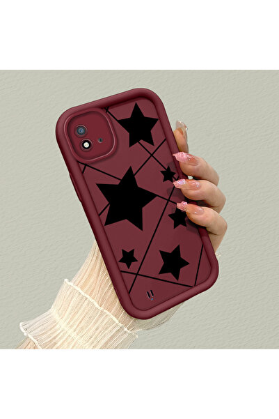 ucuc حافظة حماية من السيليكون باللون الأحمر الداكن متوافقة مع Realme C20/C20A...