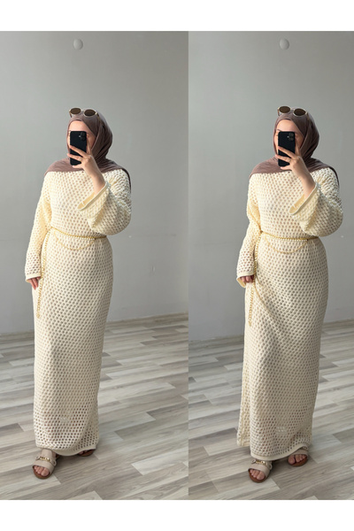 Bd AJURLU ASTARLI ELBİSE KEMER HEDİYELİ