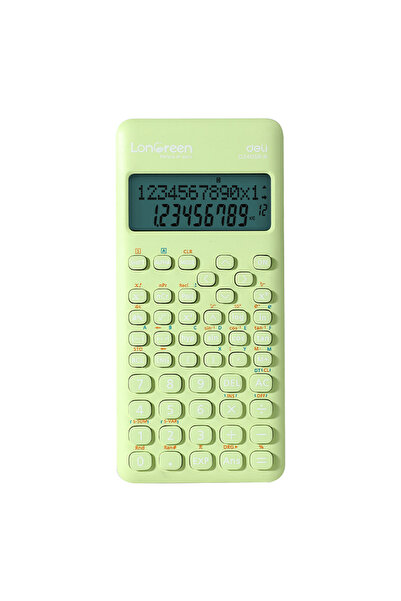 Deli Scientific Calculator 12-Digit 240F Mint Green Longreen Recycled Plastic
