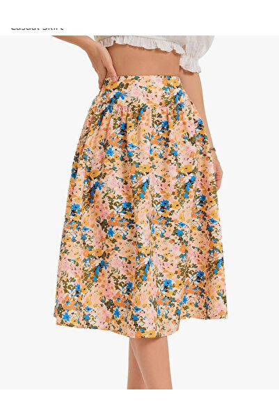 OMS Fusta cu imprimeu floral