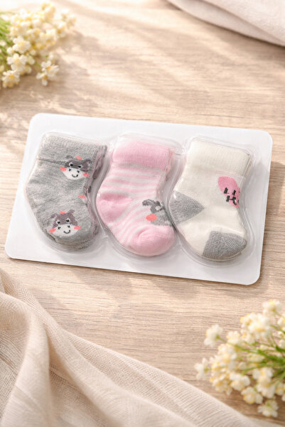 Atlas Baby House Cotton 0-6 Months Newborn Baby Girl Socks