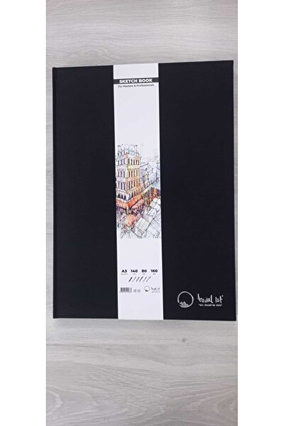 Tuvalist A3 Premium Eskiz Defteri – Sert Keten Kapak, Dikişli, 140 g/m² Dokul...