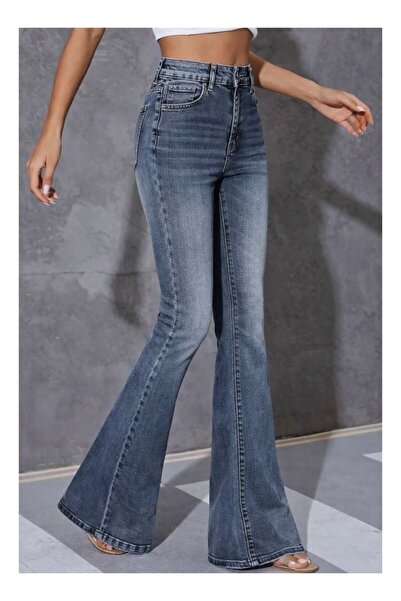 byasafkids Women's High Waist Zippered Spanish Long Jeans