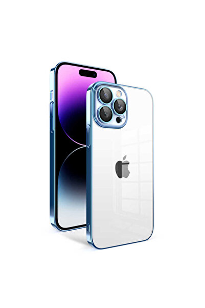 Giz Story حافظة جارج GZST متوافقة مع هاتف iPhone 14 Pro Max مع إطار ملون لحما...