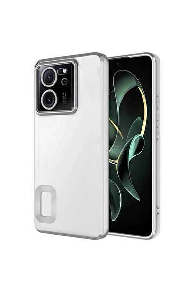 Giz Story غطاء Mi 13T Pro مع حماية للكاميرا وشعار GZST Omega - فضي