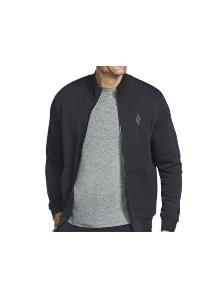 SKECHERS Jachetă bărbătească neagră cu fermoar XL - Hanorac fără glugă GoWalk...