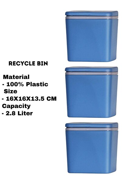 Mas Recycle Bin Set of 3 with Pedal