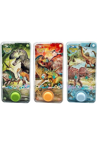 Happy Portable Water Ring Game for Kids - Pack of 3 Dinosaur Shaped Water Rin...