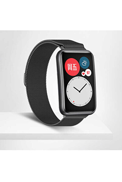 Giz Story محول سلك معدني لساعة هواوي فيت GZST - أسود