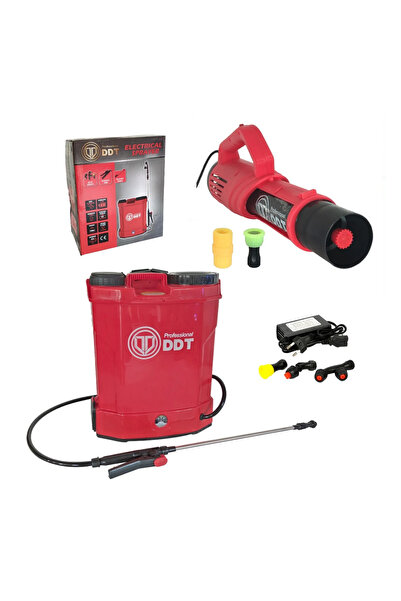 DDT Set Pompa de Stropit Electrică 16L cu Acumulator + Atomizor Electric Port...