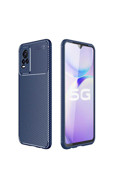 Giz Story غطاء حماية من السيليكون GZST Negro لهاتف Vivo V21E - أزرق داكن