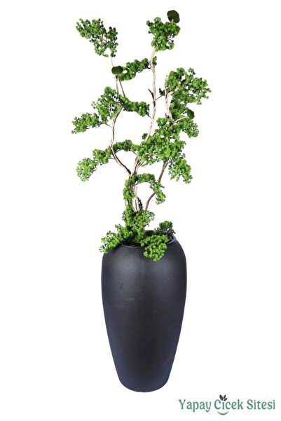 Yapay Çiçek Sitesi Dev Fiber Saksıda Yapay Bonsai Ağacı 220 Cm