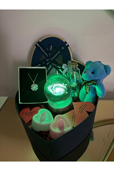 SUMMER GIFT SEVGİLİYE ÖZEL 14 ŞUBAT HEDİYESİ - ÇELİK KOLYE - MİNİ AYICIK - IŞ...