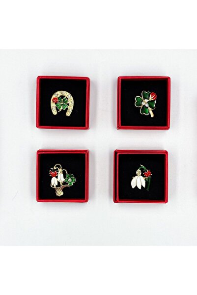 Casa Shop Mărțișor tradițional tip broșă, diferite modele, în cutie, cu șnur ...