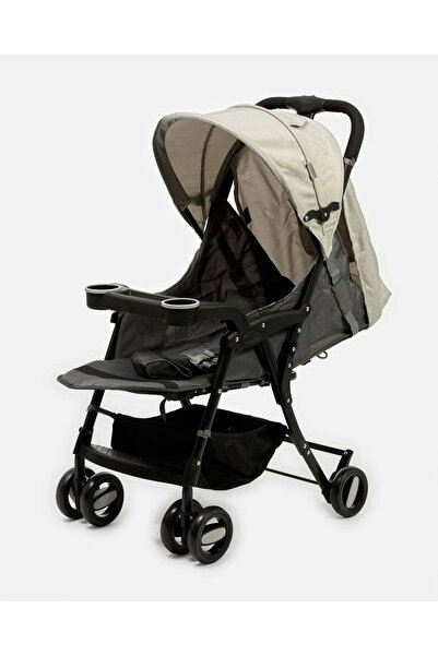 REDTAG عربة أطفال خفيفة الوزن باللون الرمادي الفاتح مع صينية