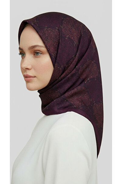 Karaca Yelpaze Patterned Rayon Scarf Purple / Pink