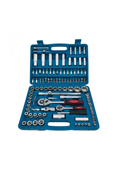 NO BRAND Semi-professional tool kit 108 tubular pieces transport bag - Blue