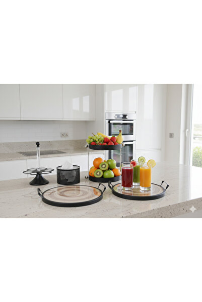 Generic Set includes dessert stand + serving tray set + cup holder + napkin h...