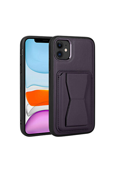 Giz Story حافظة متوافقة مع هاتف iPhone 11 مصنوعة من جلد البولي يوريثان مع حام...