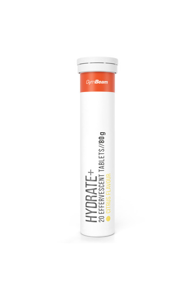 GymBeam Hydrate+ Effervescent, 20 tab, citrus