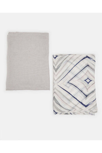 REDTAG Women White And Beige Scarf Set (2Piece)