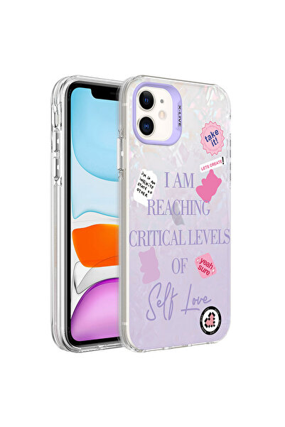 Giz Story حافظة GZST Marbello بنمط رخامي متوافقة مع هاتف iPhone 12 - أرجواني