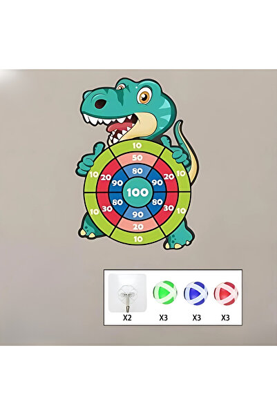 woopie Joc Țintă cu Dinozaur Verde și Mingii Velcro pentru Copii 3+