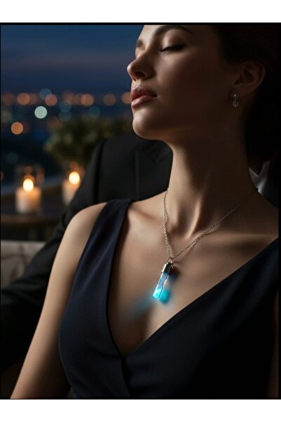 SAHET BUJİTERİ Karanlıkta Parlayan Kum Saati Kolye – Anlamlı Tasarım, Özel Gü...