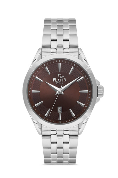 Platin Pierre ساعة يد رجالية HDS-PL-1303GA-A6 بسوار فولاذي مع تقويم
