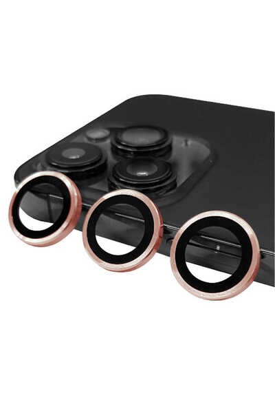 Giz Story iPhone 14 Pro Compatible Gzst Cl-07 Camera Protector-Rose Gold