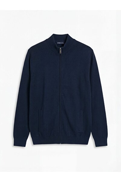 LC Waikiki Stand Collar Men's Knitwear Cardigan