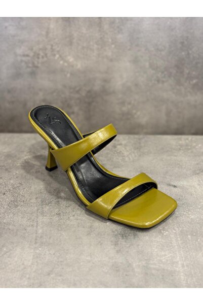 Zeyn نعال بكعب عالٍ مصنوعة يدويًا من الجلد الأصلي (ارتفاع الكعب 8 سم)