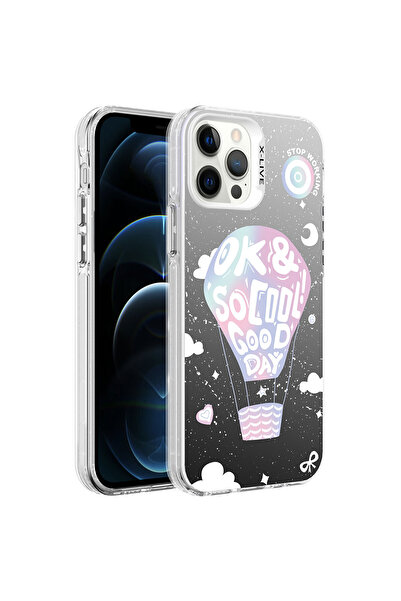 Giz Story حافظة صلبة فضية اللون من GZST متوافقة مع هاتف iPhone 12 Pro Max - ب...