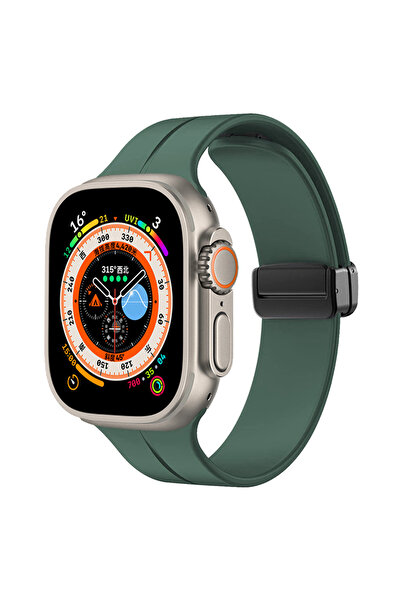 Giz Story ساعة ألترا 49 ملم متوافقة مع حزام KRD-84 متوافق مع GZST - أخضر داكن