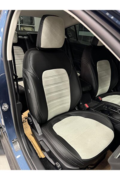 AKINCI غطاء مقعد السيارة لفورد فوكس 2018-2025 طراز 2+1 مع مسند ذراع خلفي - غط...