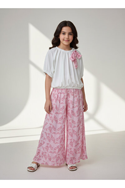 Jolanda Chiffon Blouse-Pants Girls' Two-Piece Set