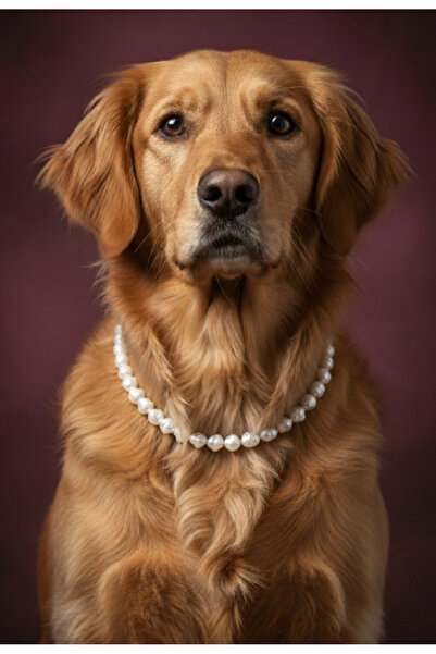 Stoneage Dog Necklace with Pearls - Leash - Collar