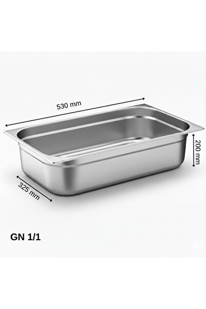 Üret Çelik ÜRET Standart Gastronom Küvet GN 1/1 200 mm 28 lt