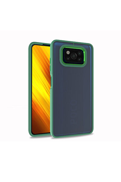 Giz Story غطاء حماية لهاتف بوكو X3 من GZST فلورا - أخضر