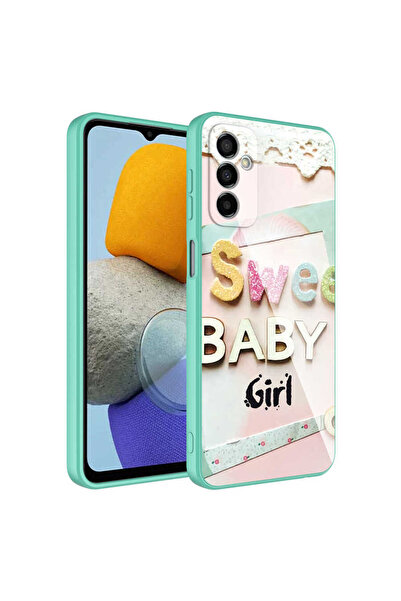 Giz Story حافظة جالاكسي M23 من السيليكون الصلب المزخرف مع حماية للكاميرا - NO5