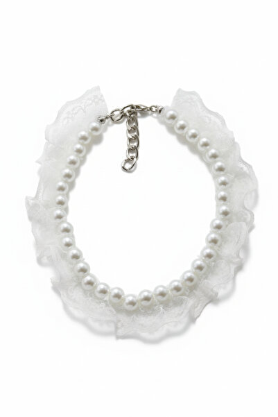 Stoneage قلادة للكلاب مزينة باللؤلؤ - طوق - سلسلة