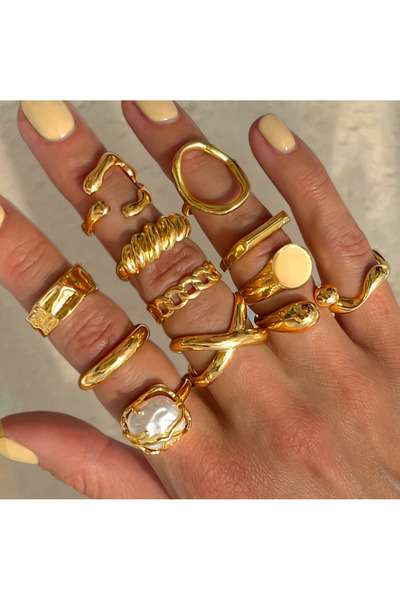 Ervalina خواتم نسائية بسيطة (شحن مختلط)